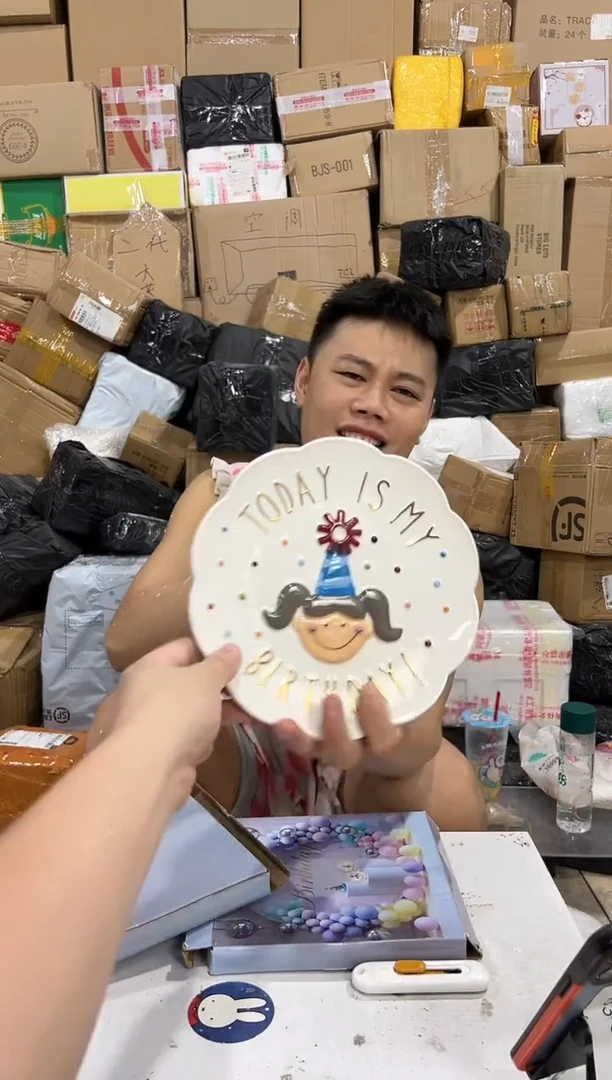 瓷片原盒A款女孩盘子