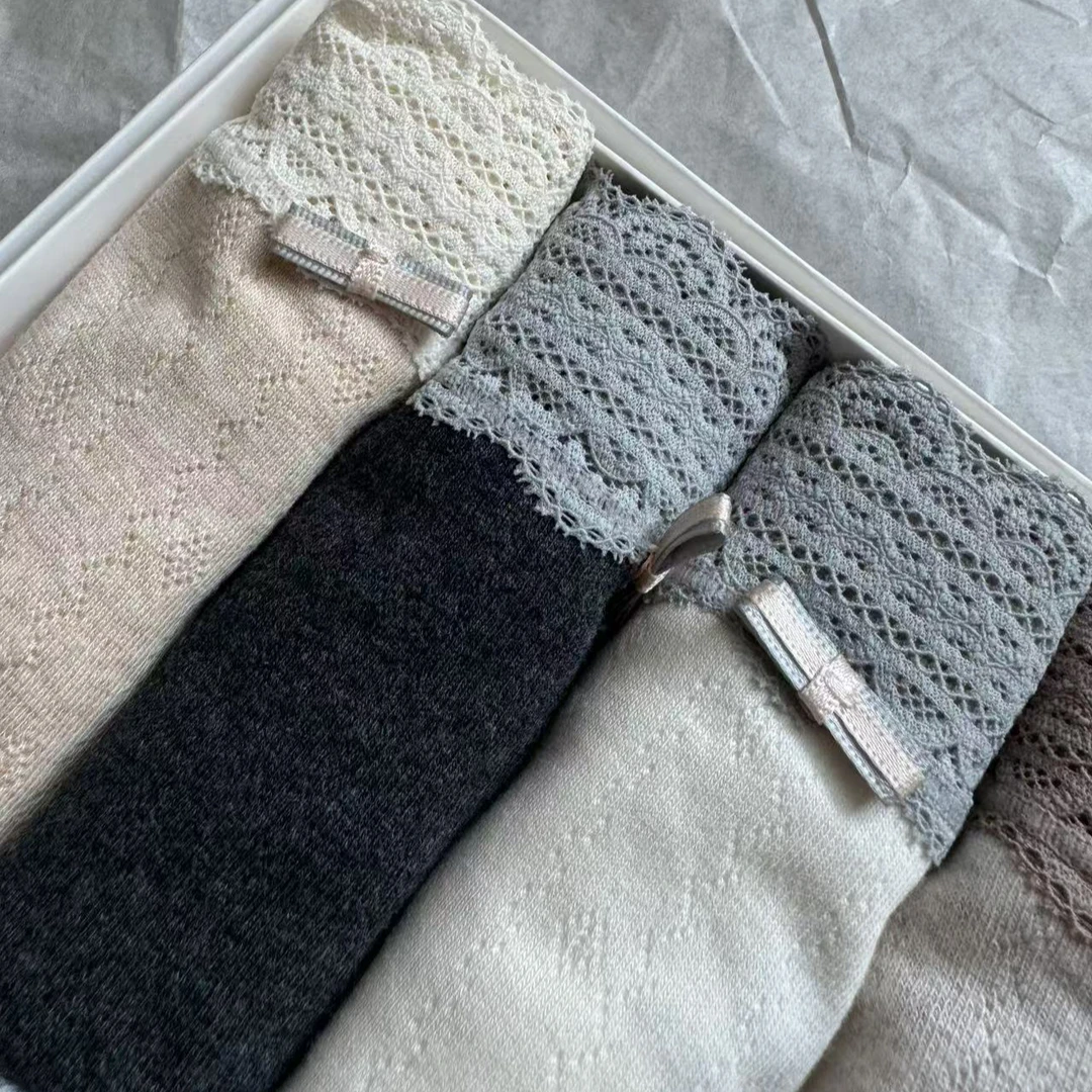 【LP秋冬新款】磨毛蕾丝边棉云朵裤