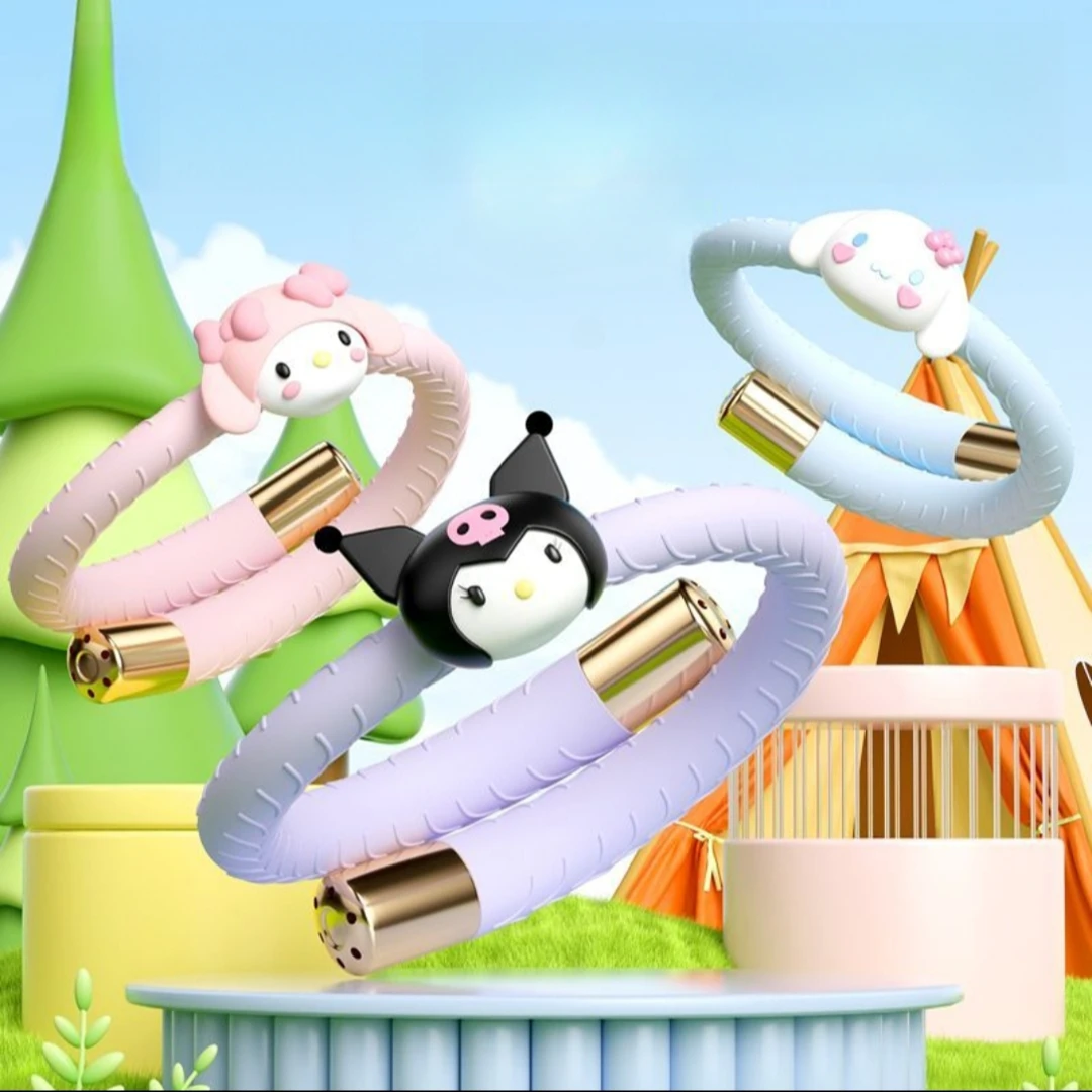 三丽鸥驱蚊手环库洛米蚊虫植物精油防虫户外蚊子神器驾车个人用品