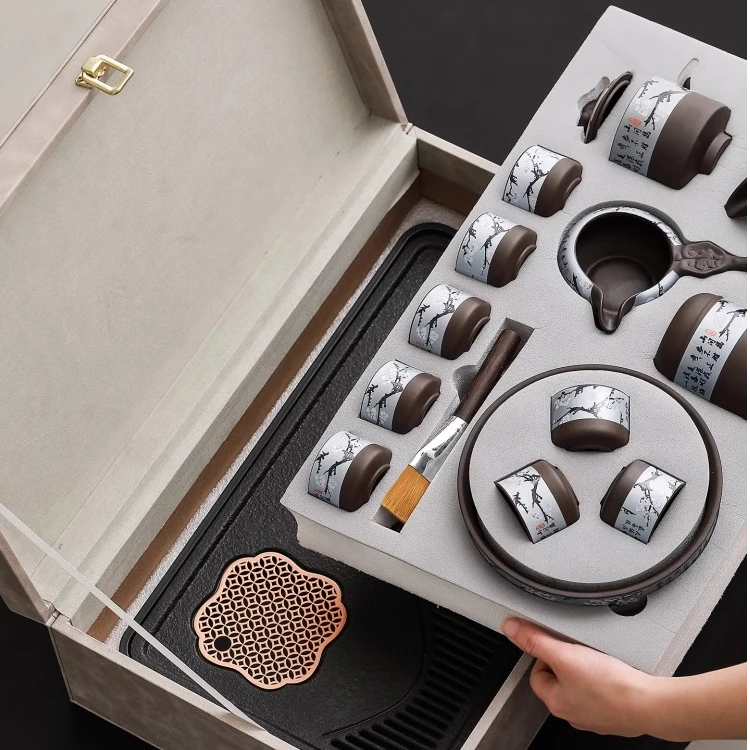 唐仙紫砂自动茶具2025新款功夫泡茶壶家用高档礼盒套装送长辈领导