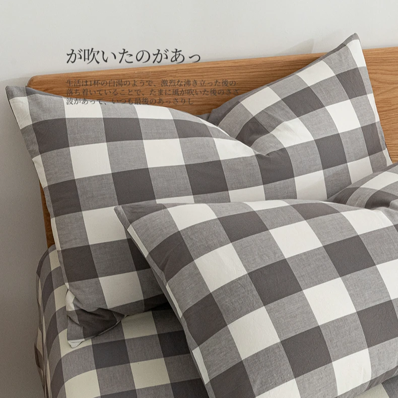 Disney/迪士尼色织水洗棉纯棉枕套家用款简约学生宿舍纯棉枕套