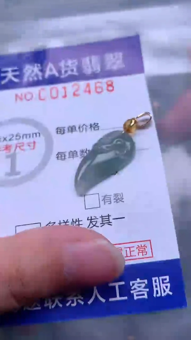翡翠未镶嵌吊坠(不含链)1