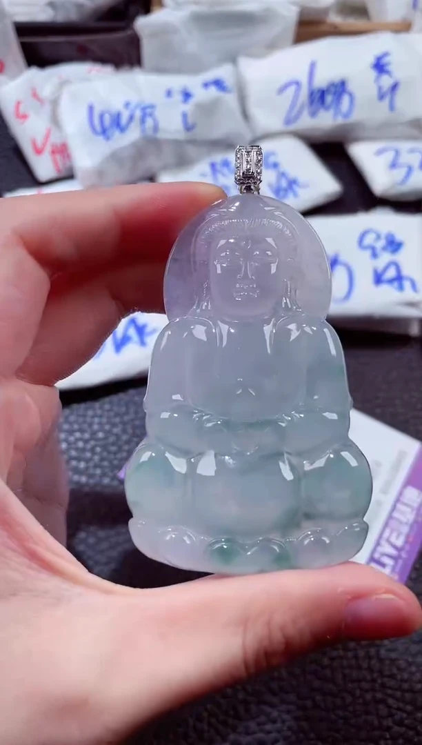 翡翠18K金镶嵌颈饰00015771