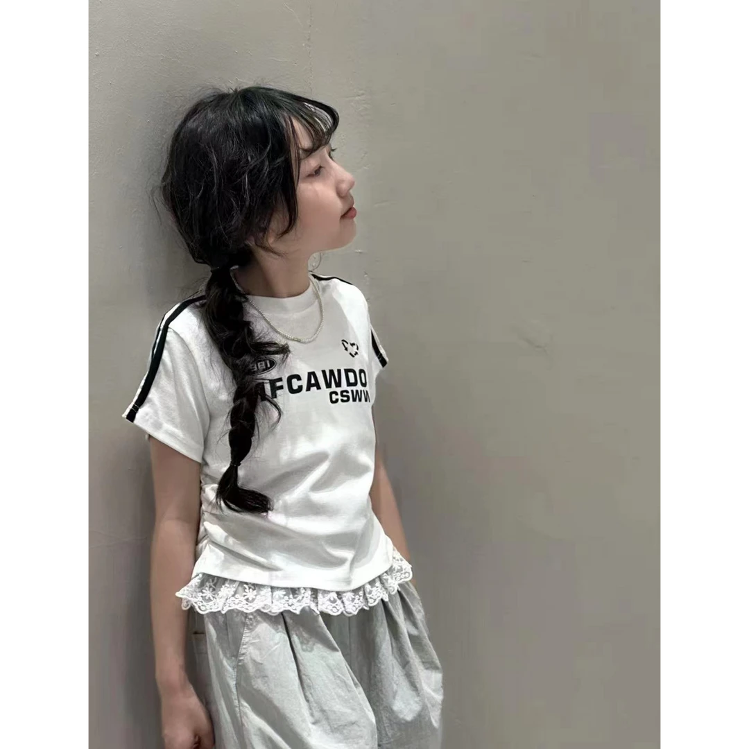 女童修身辣妹短袖128