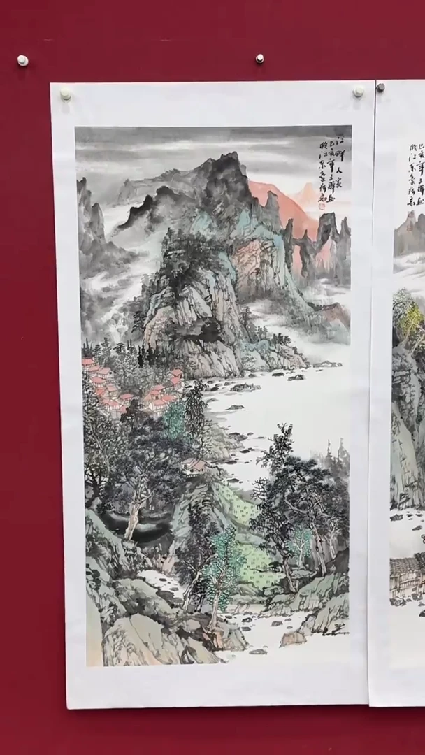 国画国画绘画山水花鸟