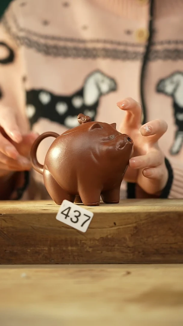 【闪购商品】瓷片设计师手作款 紫砂小茶壶