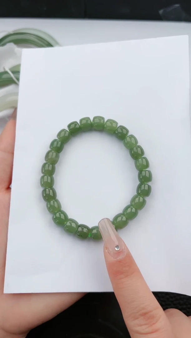 【闪购商品】和田玉手串未镶嵌555微色差T