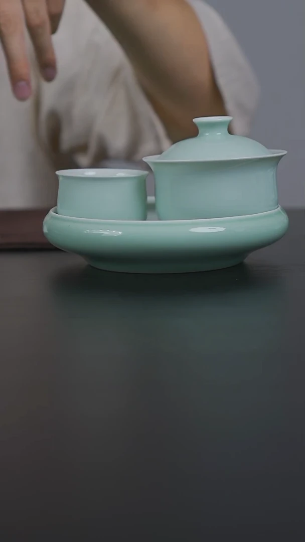 其他粉青套组盖碗壶承