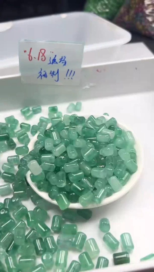 未镶嵌颈饰碧玺w1736绿碧玺管珠12*8mm*10颗