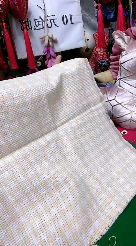棉纯棉黄白格子45*45