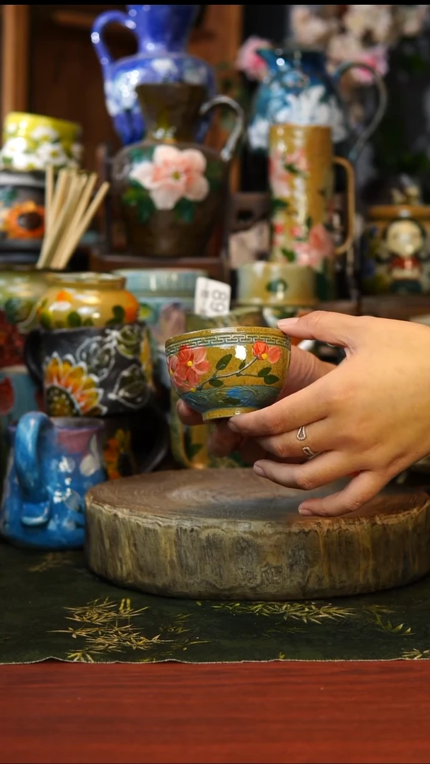 花瓶/杯子/碗105景德镇手工高温釉下彩