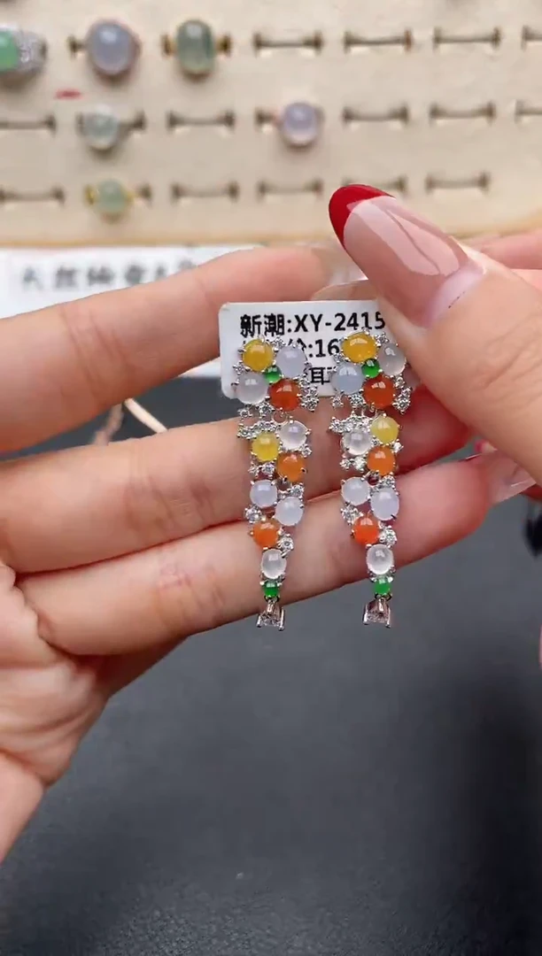 【闪购商品】翡翠戒指银S925镶嵌一物一证一礼盒