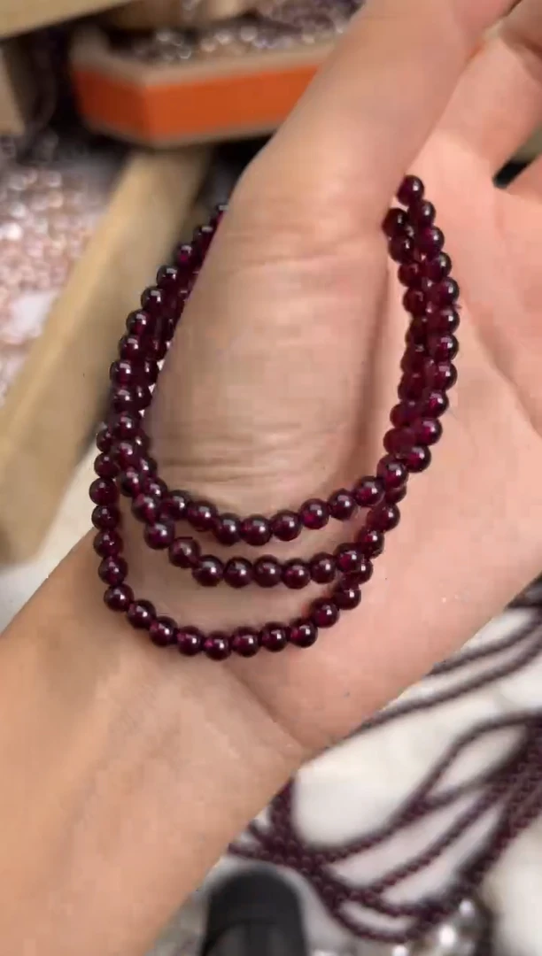 未镶嵌60石榴石多圈*项链手链