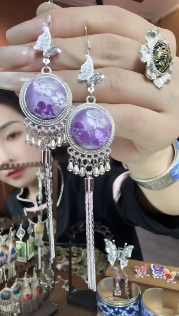 刺绣纯手工民族风耳环