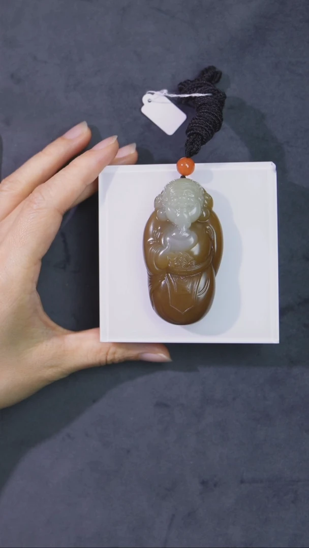 和田玉未镶嵌把件BY0617FWY130