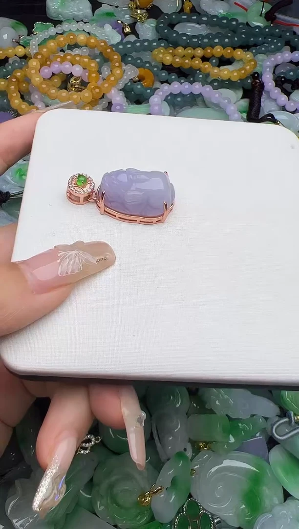 翡翠未镶嵌颈饰天然缅甸翡翠吊坠