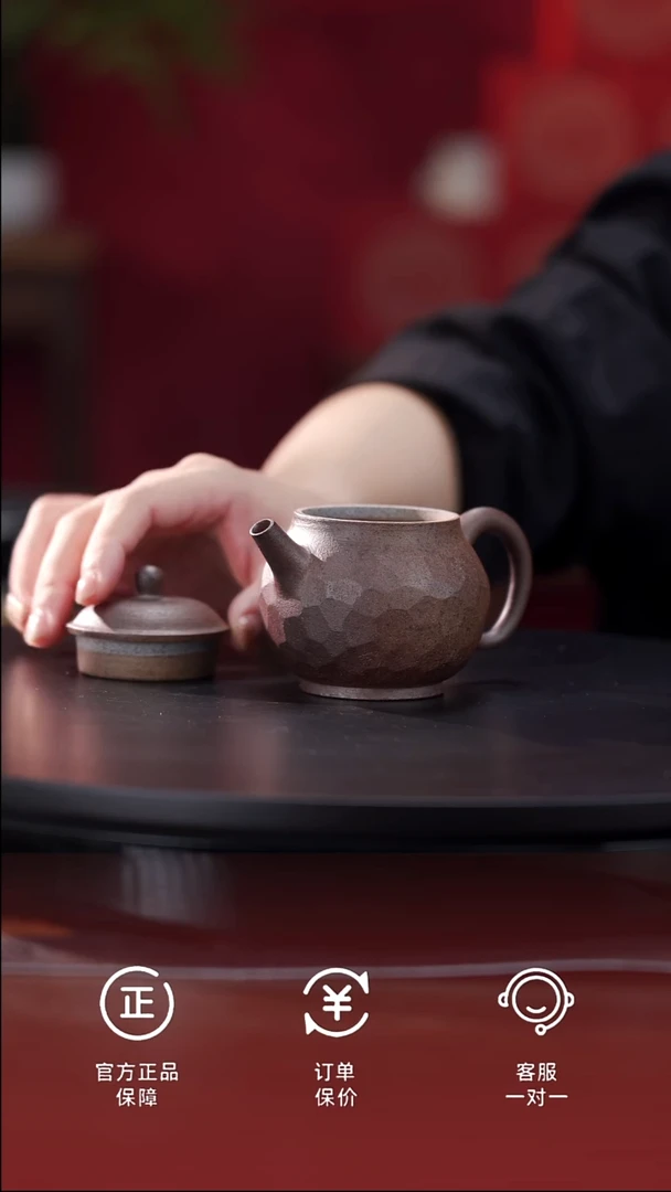 瓷片裸烧水立方茶壶