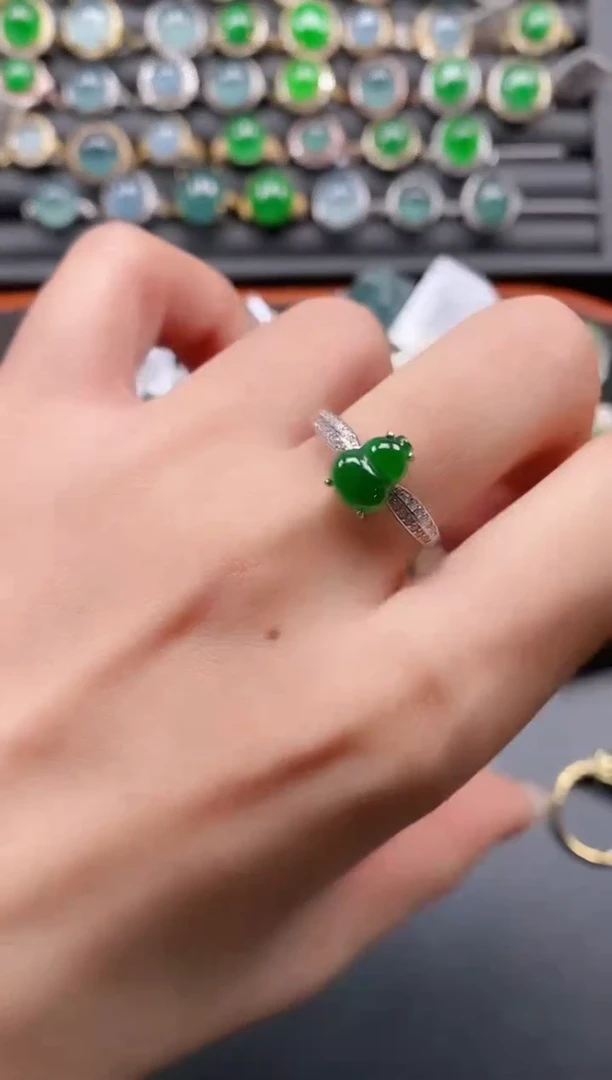 银S925镶嵌戒指翡翠11111