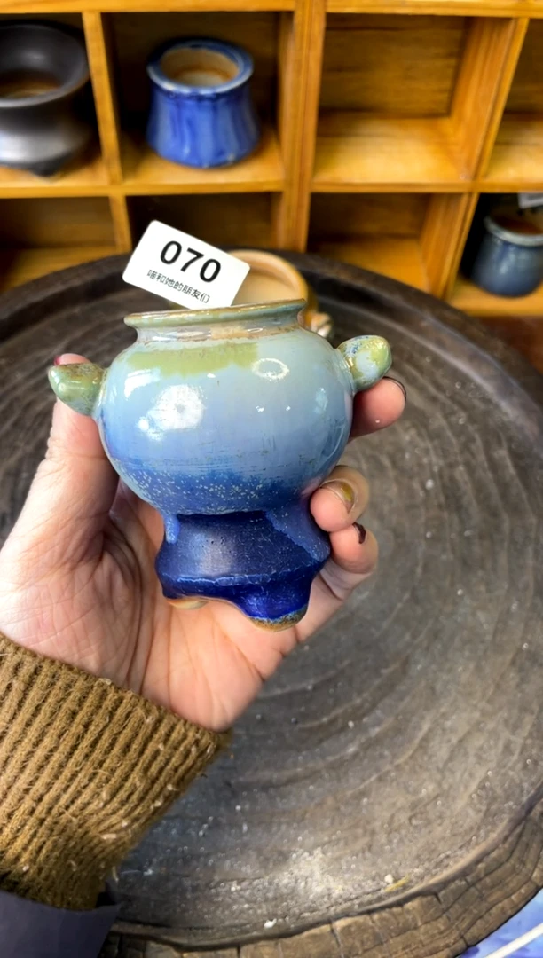 【闪购商品】陶070 内口3【喵喵团圆多肉盆】