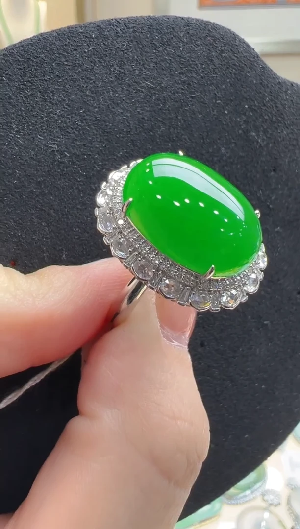 【闪购商品】翡翠戒指18K金镶嵌多样性发货拍一发一