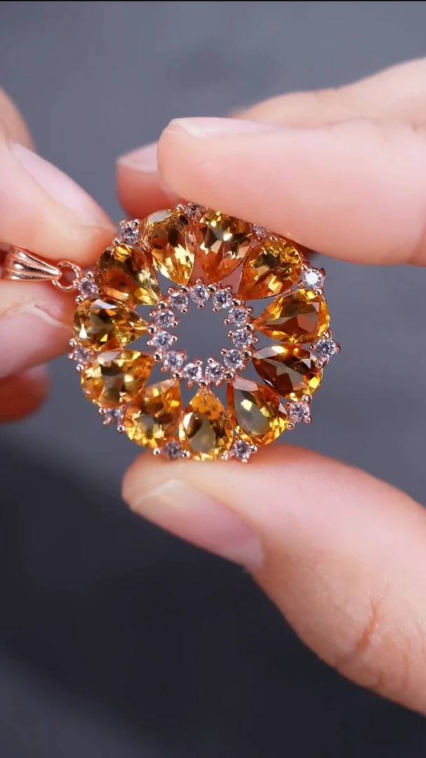 颈饰银S925镶嵌水晶颈饰