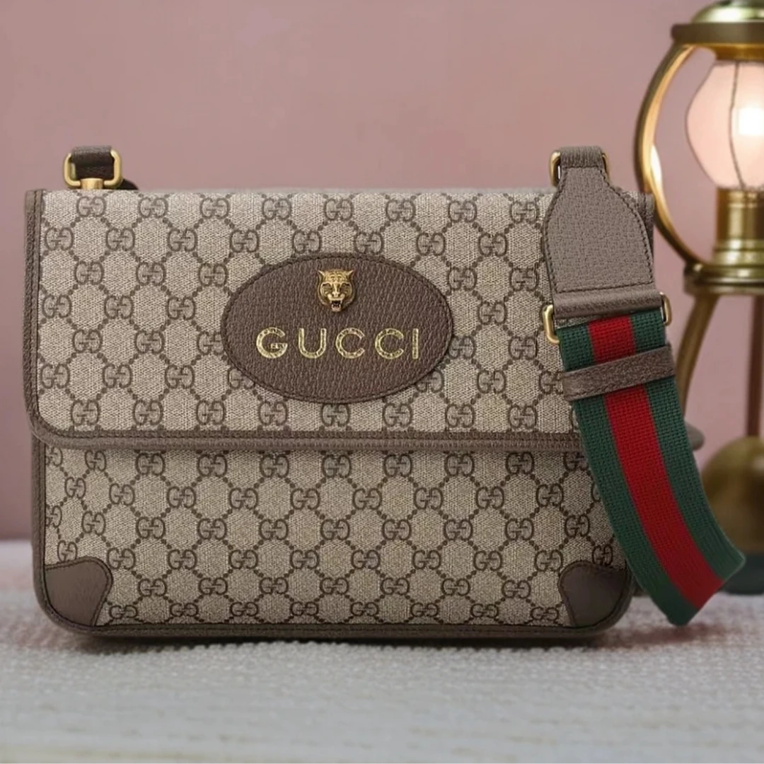 99新 GUCCI/古驰 双面虎头大号/单肩包/精选