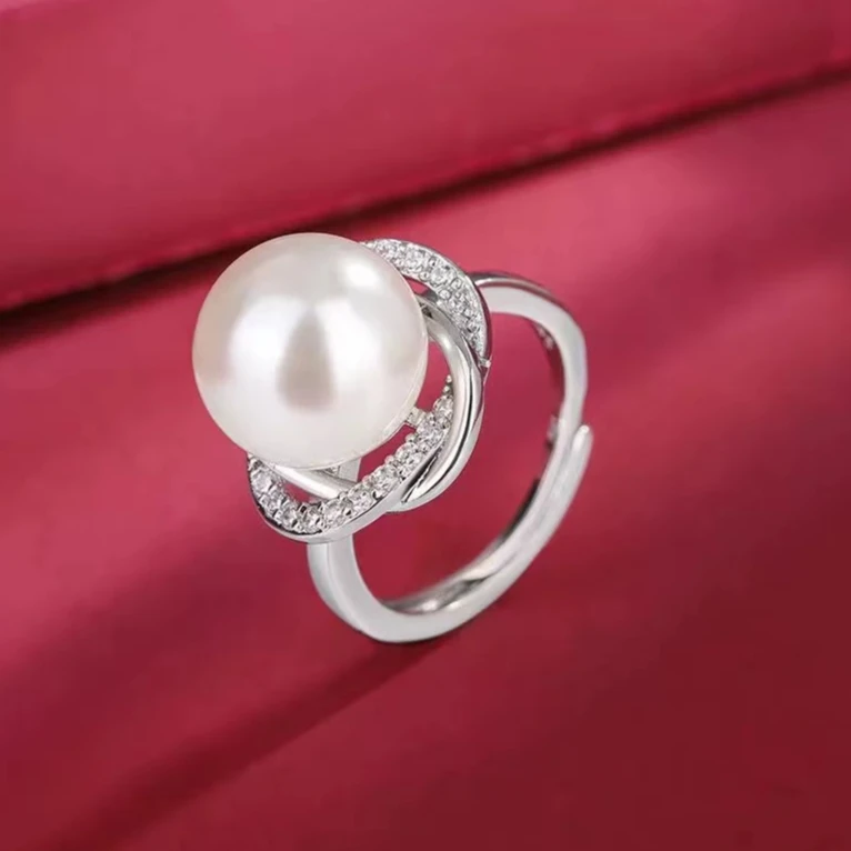 合金戒指 环环相扣白色戒指