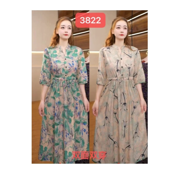 3822-28新款舒适时尚双面穿连衣裙