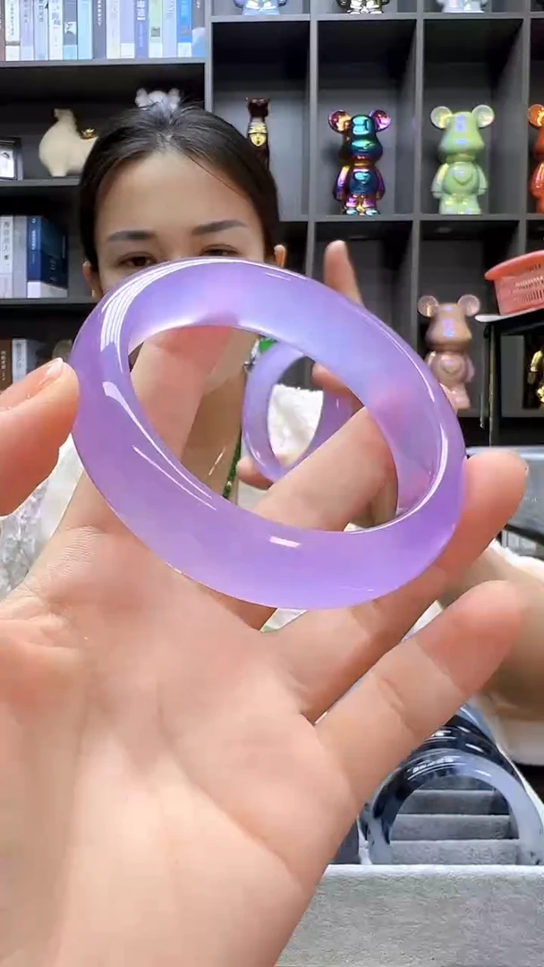 高货紫色diy劲饰正圈手镯