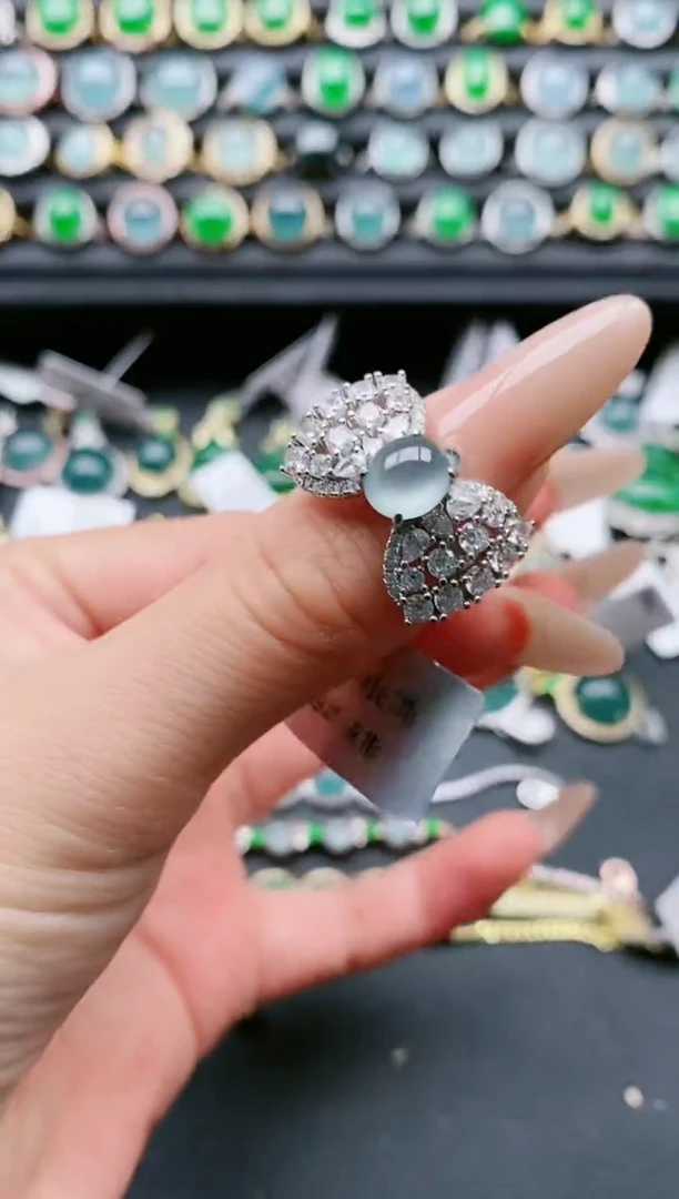 【闪购商品】翡翠戒指银S925镶嵌111111111