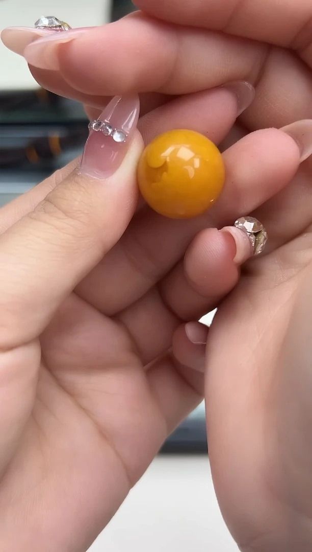 裸石琥珀未镶嵌天然琥珀蜜蜡圆珠