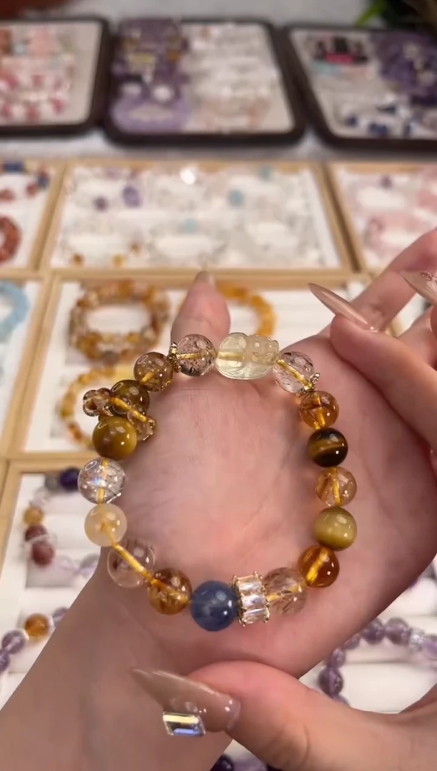 水晶手串合金日进斗金