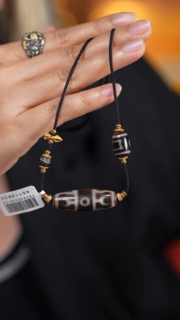 未镶嵌颈饰玛瑙/玉髓杵二眼多宝锁骨链