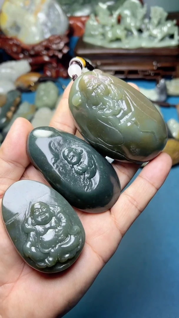 和田玉未镶嵌把件3