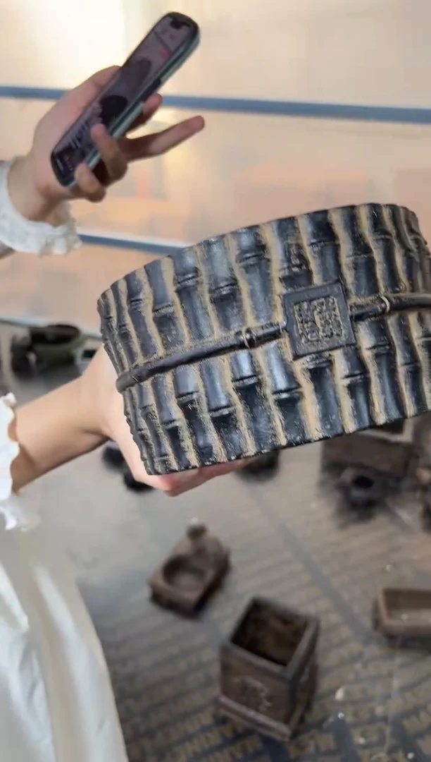 陶土丨时来运转竹节圆盆