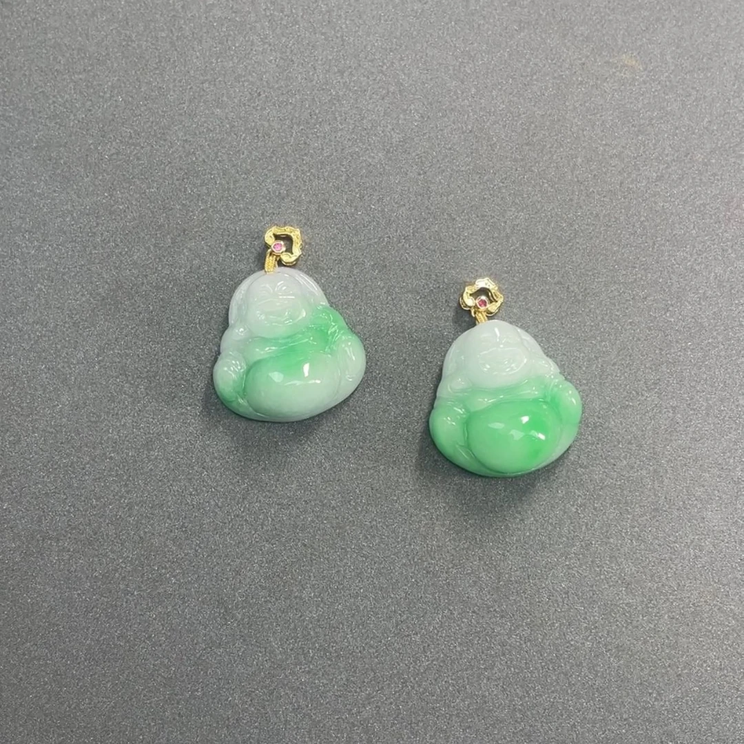 X23白底青佛公吊坠（赠链）