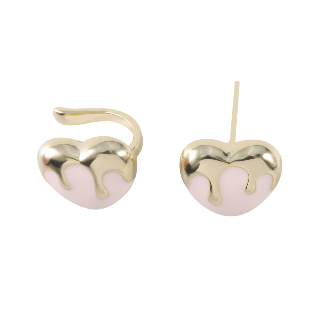 镀k金 925银针 时尚百搭个性轻奢AB款耳钉/夹 0709