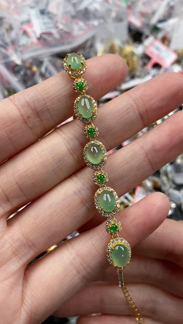 银S925镶嵌戒指翡翠2222----4