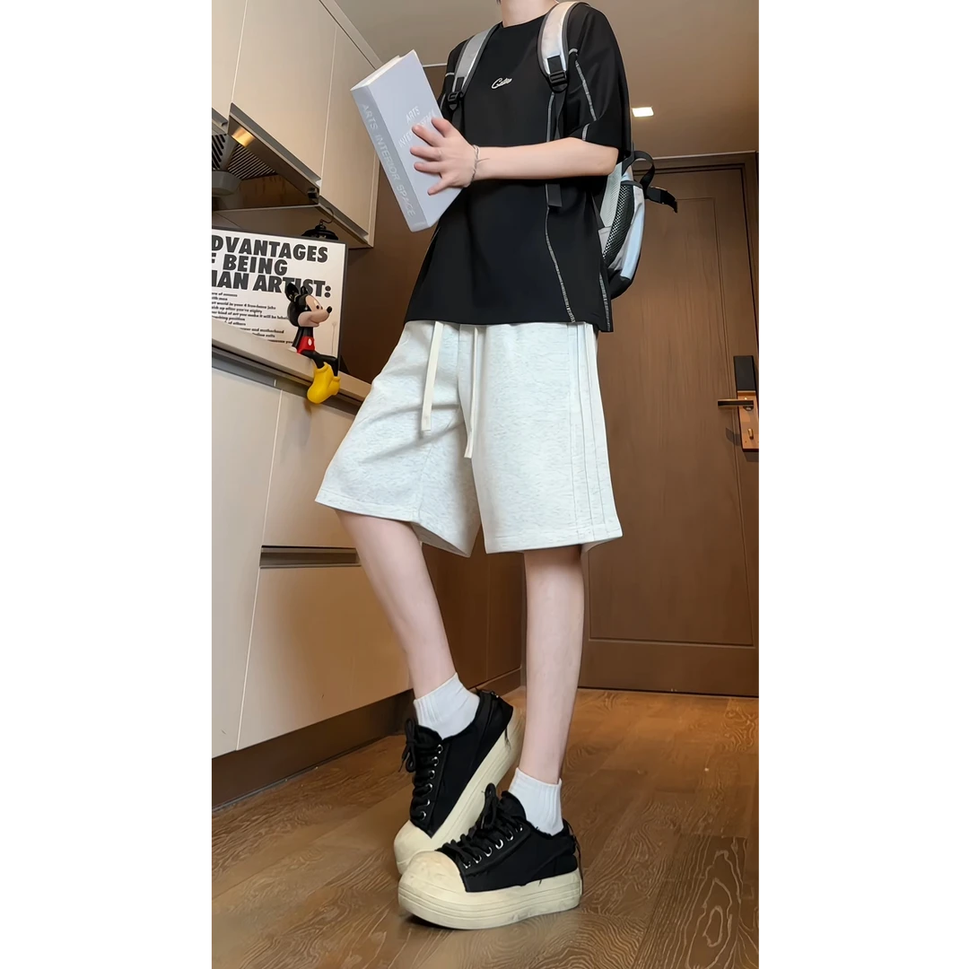 重磅运动篮球基础款短裤夏季美式复古潮牌大码宽松直筒五分裤