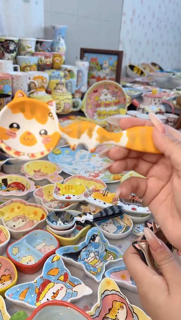 摆件陶景德镇陶瓷手绘微瑕