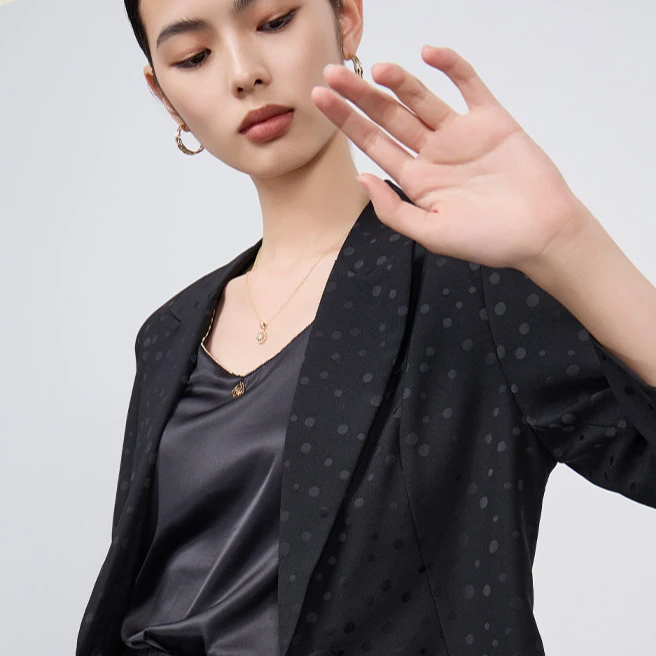 【福利专属】马天奴西装领商务职场白领圆点西服外套女VDS274JKH0