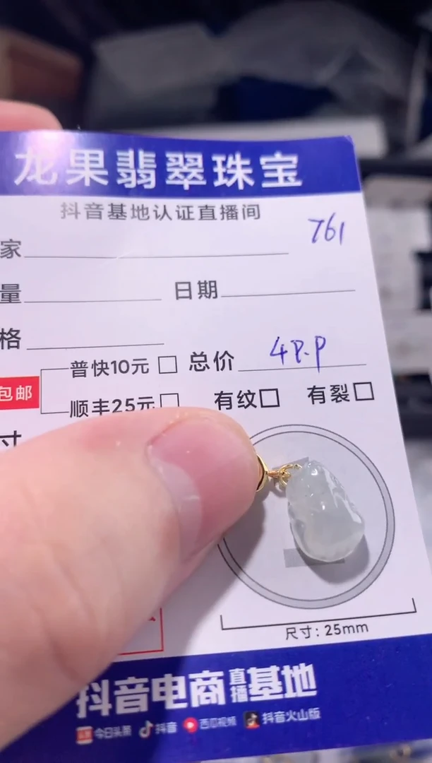 颈饰未镶嵌翡翠冰胶貔貅761