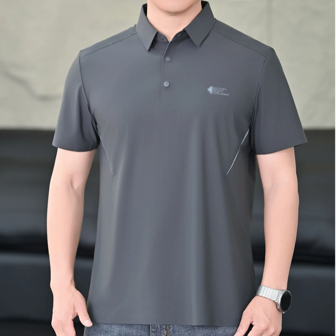 【薄荷凉感系列】夏季男士无痕弹力休闲短袖POLO衫956