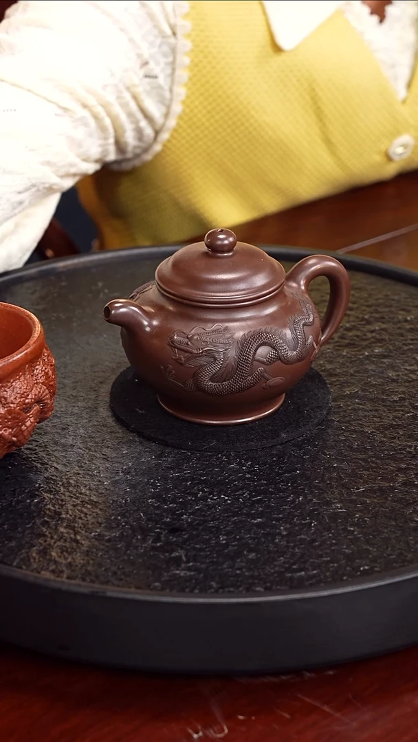 茶壶紫砂徐秀文 掇只60  紫泥 340毫升 配九龙杯
