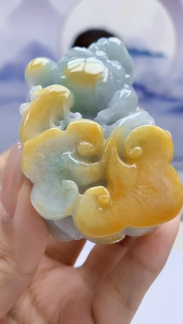 定制翡翠未镶嵌4902xx-毛货挂件136赠底座