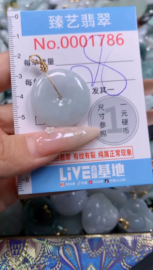 翡翠未镶嵌颈饰含绳0001786