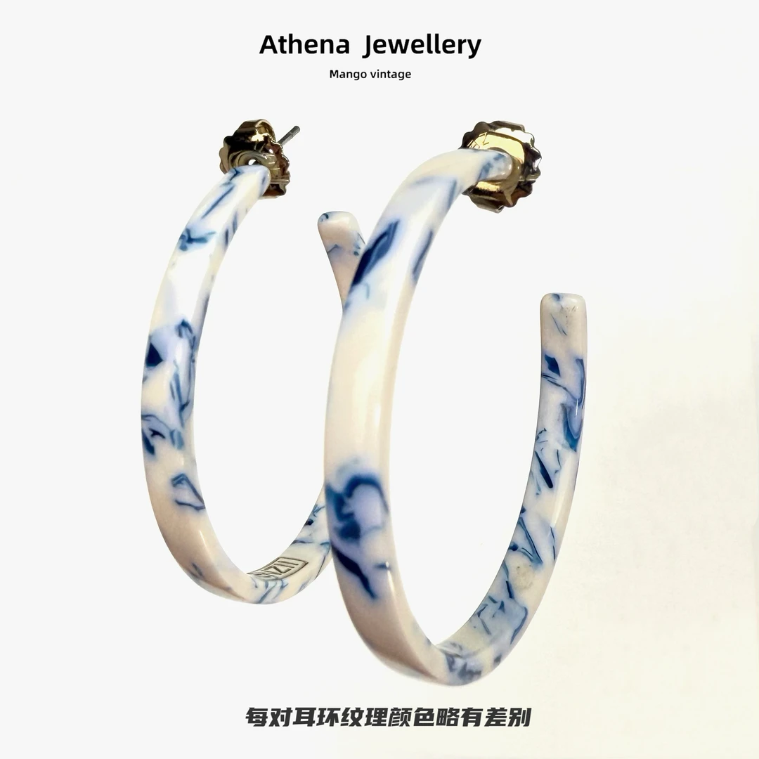 铜合金无非金属耳饰 ZENZII青花瓷耳环时尚经典[正品中古]