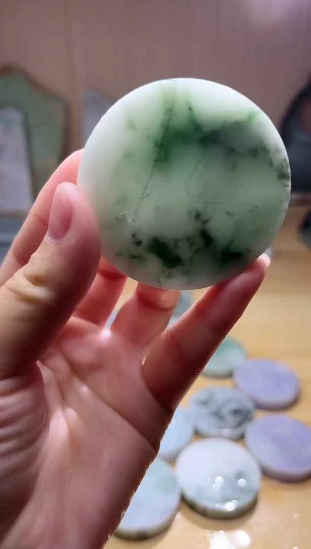 翡翠未镶嵌颈饰翡翠A货 姜谭433