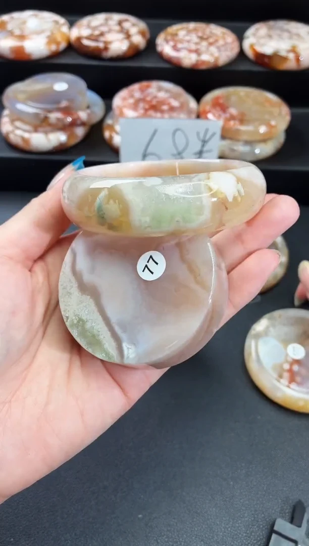 手镯玛瑙/玉髓未镶嵌叮***ɞ石英质玉58圈55/56带(赠送镯心)