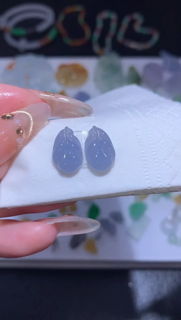 未镶嵌定制翡翠一对叶子